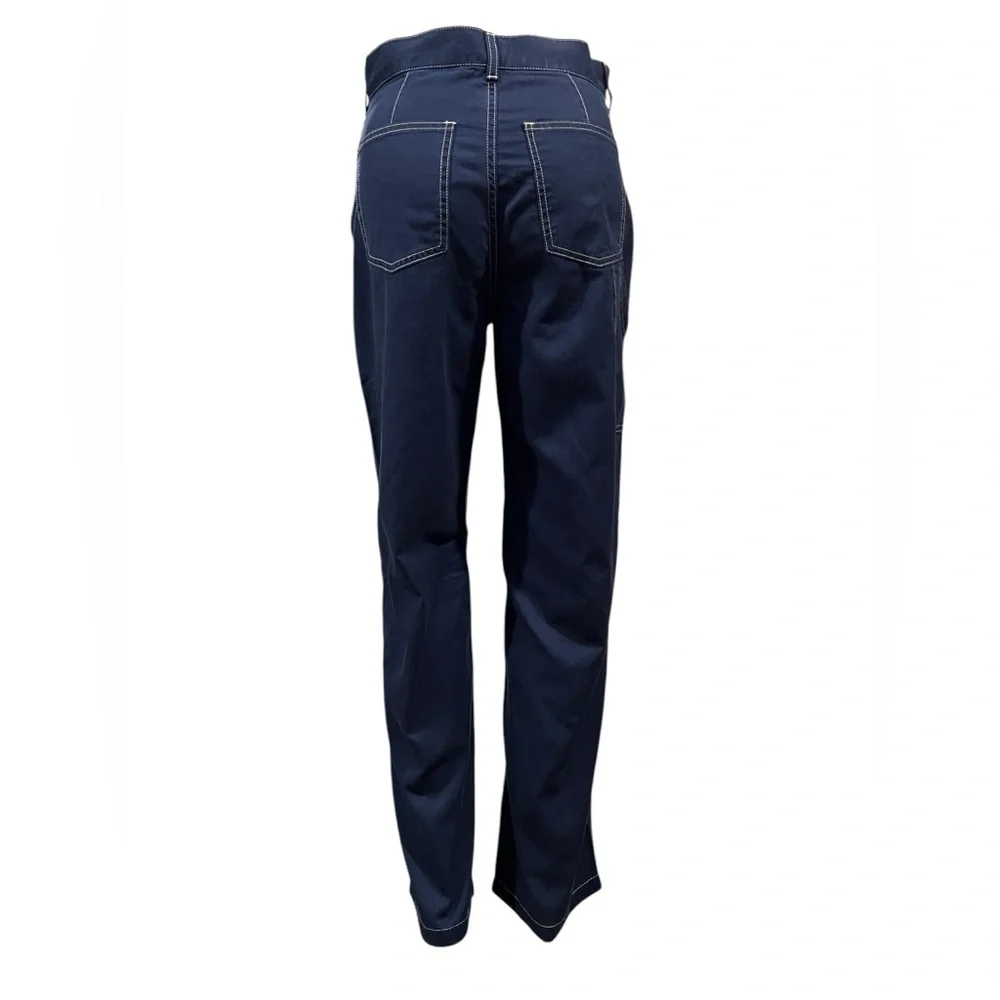 Polo Ralph Lauren Pant Womens Cotton Twill Utility Navy Straight Leg Size 2 - Picture 5 of 16